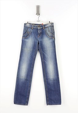 Gas Slim Fit Low Waist Jeans in Dark Denim - 40