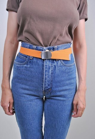 80S BRIGHT ORANGE MINIMALIST OVERSIZE COTTON BELT