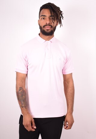 POLO RALPH LAUREN MENS VINTAGE POLO SHIRT MEDIUM PINK 90S