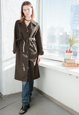 Vintage 70's Brown Trench Style Coat