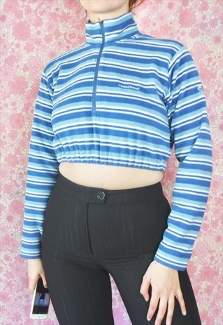 REWORKED CROPPED STRIPY FLEECE