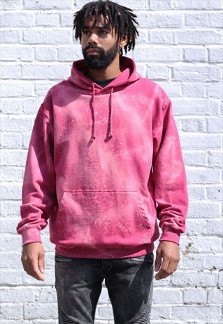 ACID WASH CRANBERRY HOODIE