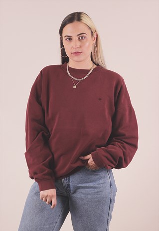 maroon crewneck sweatshirt womens