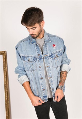 LAST UNIT SALE / VINTAGE 80S LEE PATCHED DENIM JACKET