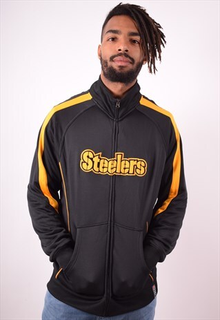 CHAMPION MENS VINTAGE TRACKSUIT TOP JACKET XL BLACK 90S