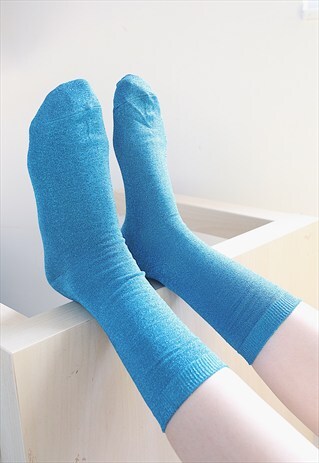 METALLIC SOCKS - BLUE