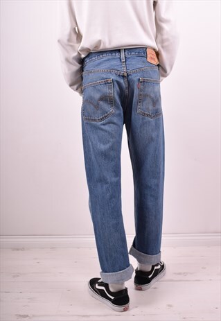 LEVI'S 501 MENS VINTAGE JEANS W34 L30 BLUE 90S