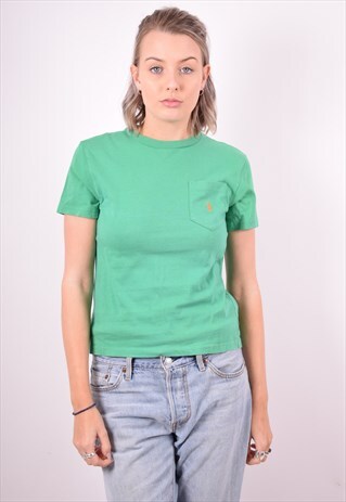 POLO RALPH LAUREN WOMENS VINTAGE T-SHIRT TOP SMALL 90'S