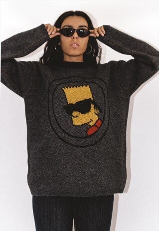 Vintage 90s Bart Simpson Cartoon Graphic Jumper