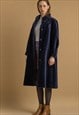 80S WOMAN NAVY BLUE ALPA KA COAT MAXI WINTER COAT 6072