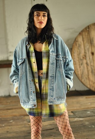 VINTAGE 80S LEVI'S RED TAB DISTRESSED DENIM TRUCKER JACKET