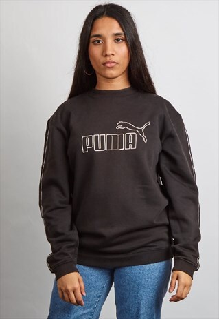 VINTAGE 90'S PUMA BLACK LOGO SWEATER