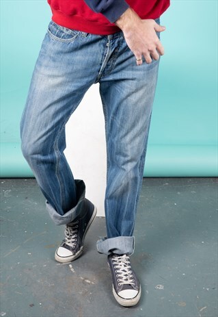 VINTAGE LEVI'S 512 JEANS IN BLUE DENIM