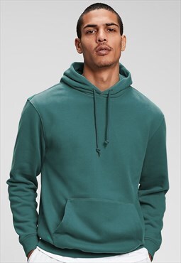 54 Floral Premium Blank Pullover Hoody - Dusty Green Blue