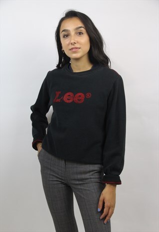 VINTAGE LEE BLACK PRINT 90'S JUMPER