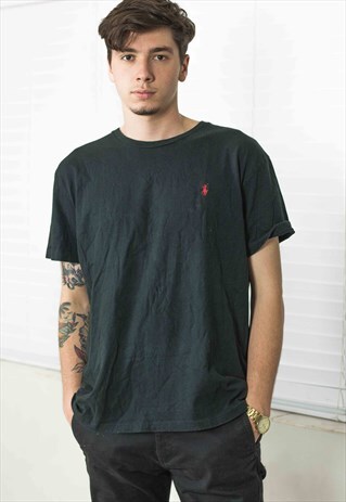 VINTAGE POLO RALPH LAUREN T-SHIRT LOGO 90S M 6.4