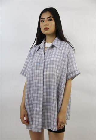 VINTAGE 90'S LONG CHECK SHIRT