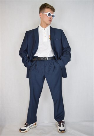 VINTAGE BLUE OVERSIZE CLASSIC RAVE SUIT