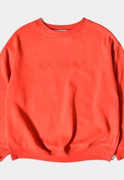 Vintage NAFNAF Sweatshirt Pullover Logo Red