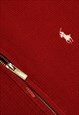 VINTAGE POLO RALPH LAUREN SPORTS RED KNITTED JUMPER WOMENS