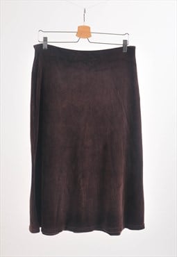 Vintage 90s velvet skirt in brown