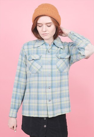 VINTAGE PENDLETON WOOL CHECK SHIRT /R8020