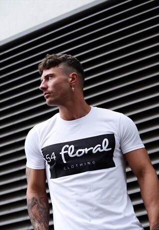 RECTANGLE GRAPHIC T-SHIRT - WHITE/BLACK