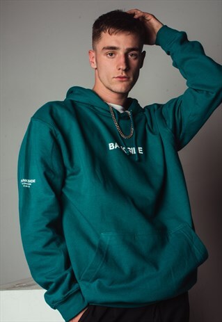BANKSIDE WAVY LOGO HOODIE TEAL
