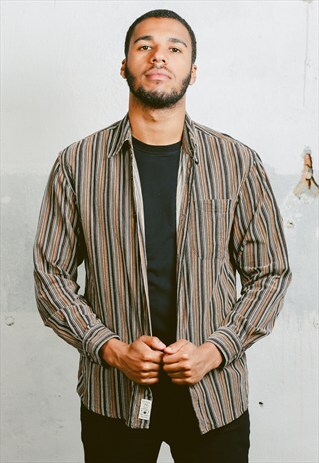 VINTAGE 90S STRIPED CORDUROY SHIRT