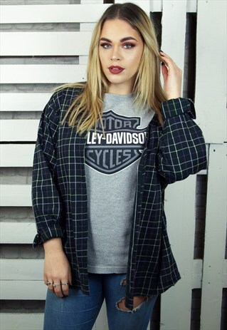 PLAID REWORKED VINTAGE KIMONO SHIRT