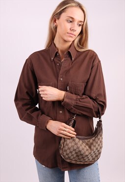 Vintage Brown Long Sleeve Shirt in Brown