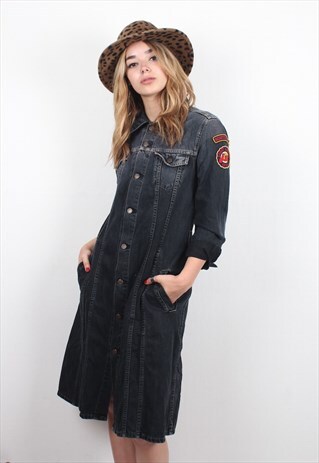 VINTAGE DARK DENIM MIDI DRESS LEVI'S .