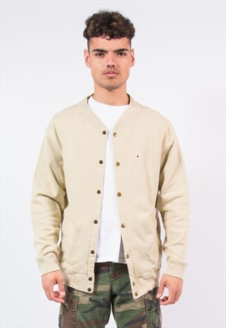 VINTAGE CHAMPION SNAP FASTEN CARDIGAN SWEATSHIRT