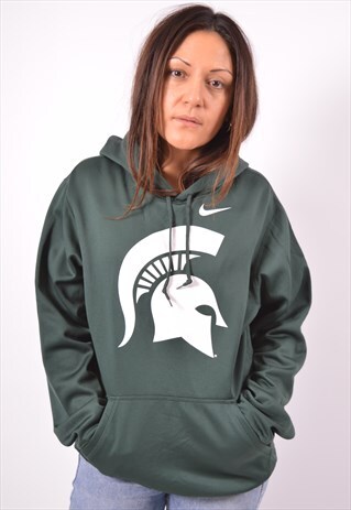 VINTAGE NIKE HOODIE JUMPER GREEN
