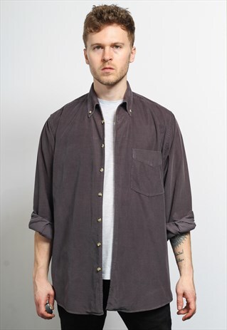 VINTAGE CORDUROY CORD SHIRT GREY