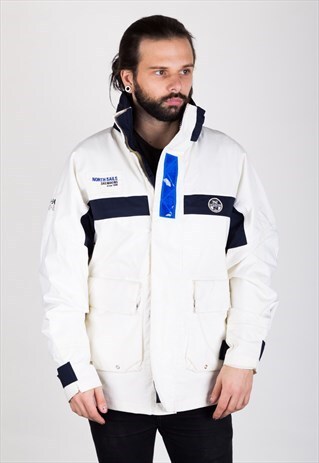 VINTAGE 90S NORTH SAILS WINDBREAKER WATERPROOF JACKET
