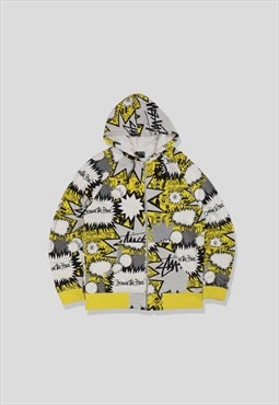 Rare Vintage 00s Stussy All-Over-Print Graphic Hoodie
