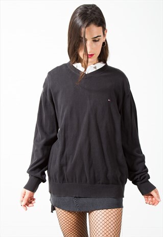 ON SALE VINTAGE 80S TOMMY HIFIGER KNITWEAR JUMPER / S0568