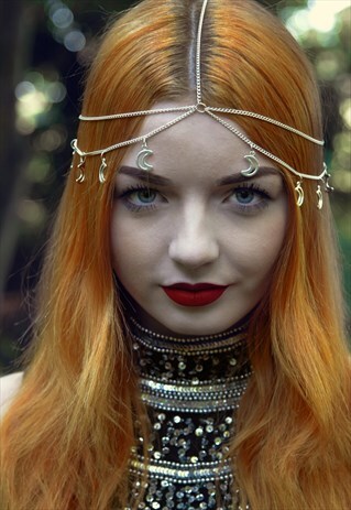 SILVER HEADCHAIN, HEADCHAIN, BOHO HAIR, FESTIVAL HAIR