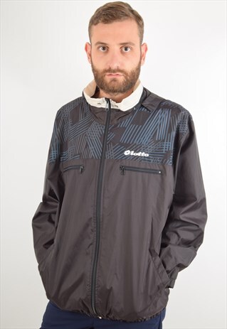 VINTAGE LOTTO CALCIO ITALIA WINDBREAKER 90S SIZE L (1673)