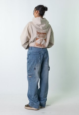 BLUE DENIM 90S BAGGY HIP HOP C.W.WON CARGO SKATER PANTS