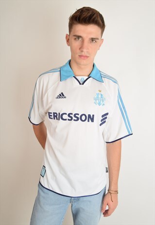 ADIDAS 90S OLYMPIQUE DE MARSEILLE JERSEY FOOTBALL SHIRT 2591