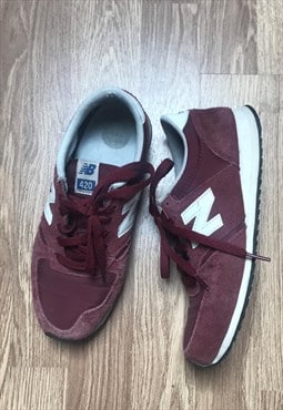 Maroon & white New Balance trainers 