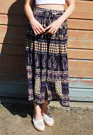 VINTAGE 90S HIPPIE MIDI SKIRT