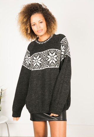 VINTAGE 80S CASUAL KNIT JUMPER / R0468