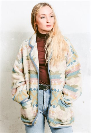 VINTAGE 80S AZTEC PRINT JACKET