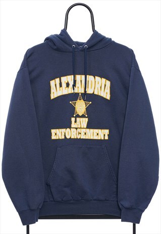 VINTAGE CHAMPION ALEXANDRIA LAW NAVY HOODIE WOMENS