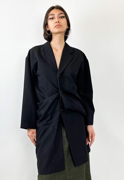 Vintage 90s blazer coat black jacket