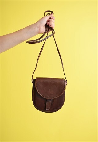 80'S RETRO FAUX LEATHER MINI SHOULDER BAG SATCHEL
