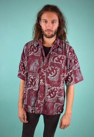 VINTAGE 90'S BATIQUE PATTERN SHIRT